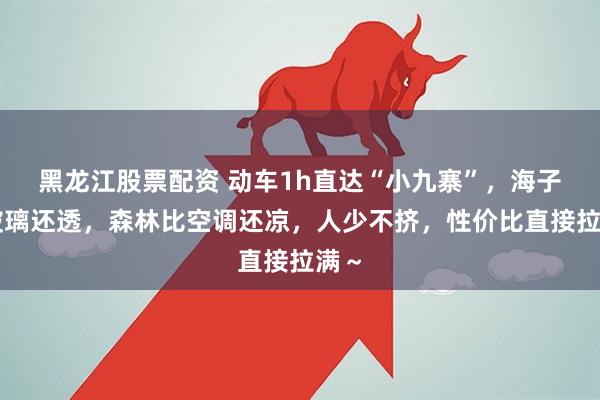 黑龙江股票配资 动车1h直达“小九寨”，海子比玻璃还透，森林比空调还凉，人少不挤，性价比直接拉满～